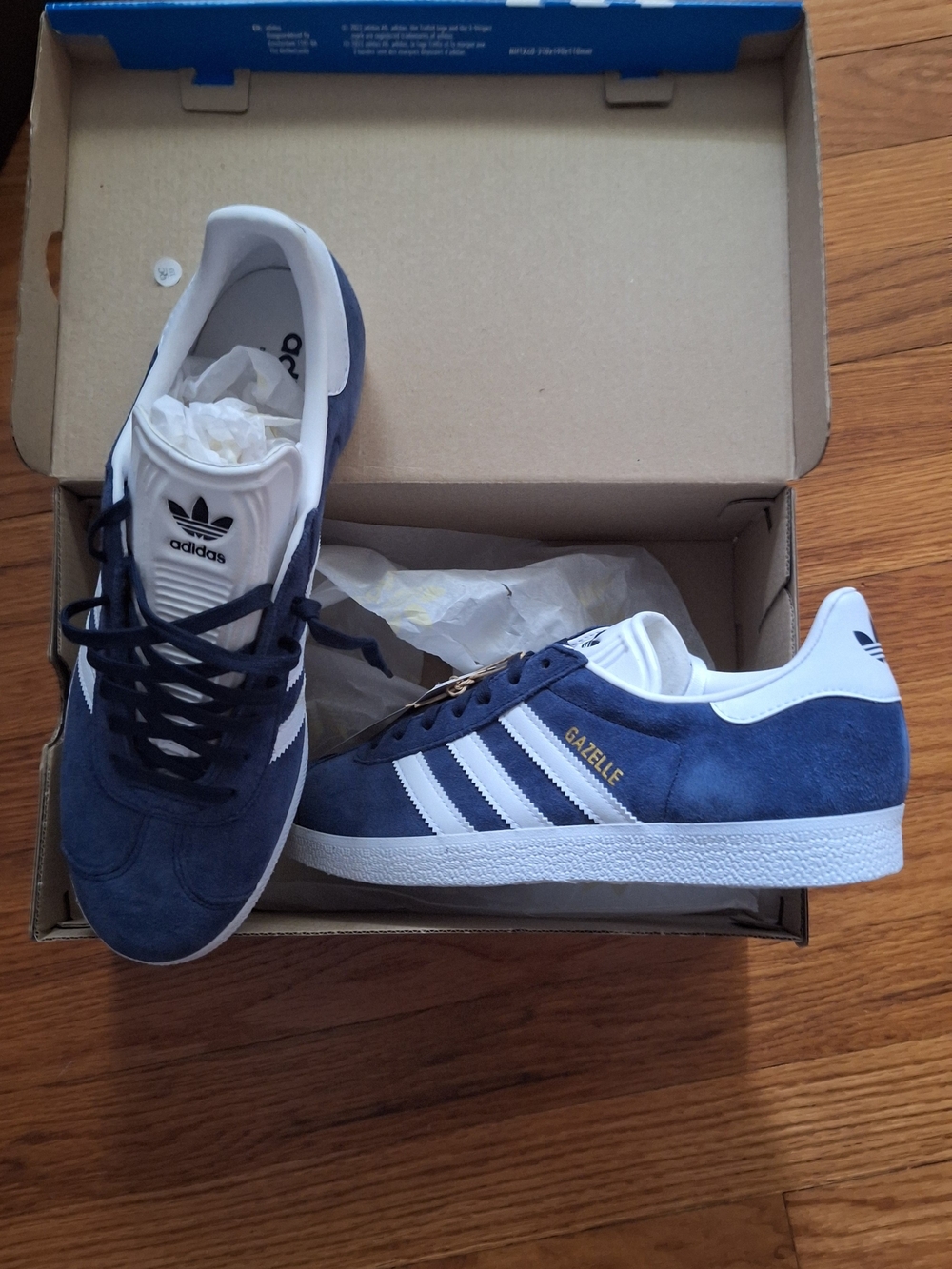 Adidas Gazelle Men's Blue Suede Sneakers